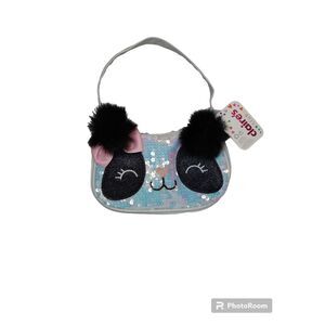 Claire's Club Sequin/Glitter Panda‎ Hobo Bag NWT